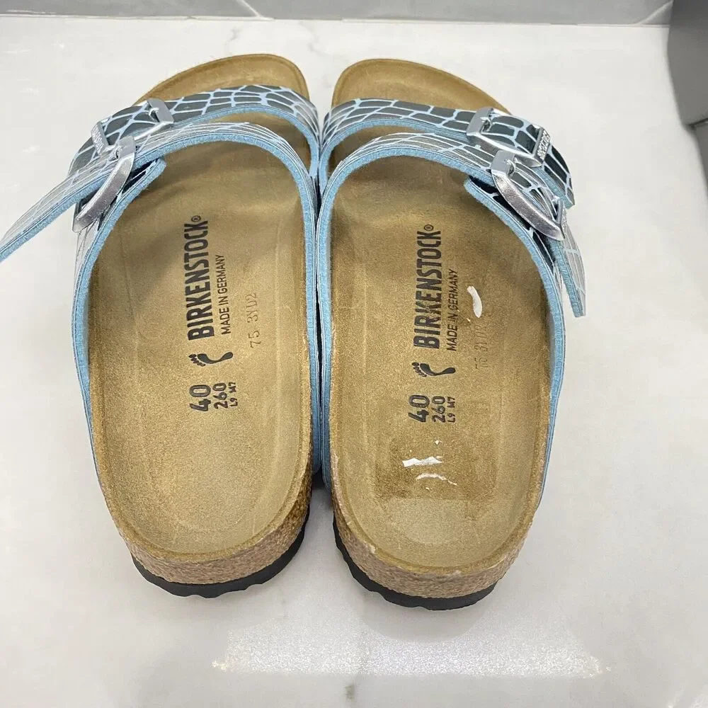 Birkenstock Arizona BS Sandals Womens Size 9-9.5 NARROW teal aqua Ocean Breeze